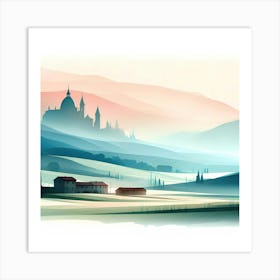 Landscape Of Tuscany Art Print