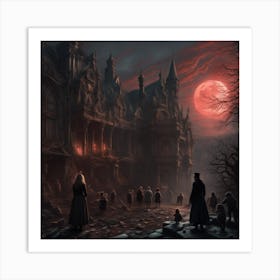 Haunted street Art Print