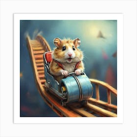 Hamster On A Roller Coaster 1 Art Print