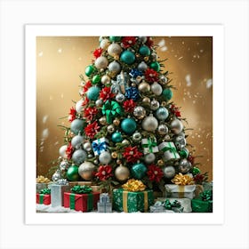 Leonardo Phoenix 10 A Majestic Christmas Tree Stands Tall Ador 2 Art Print