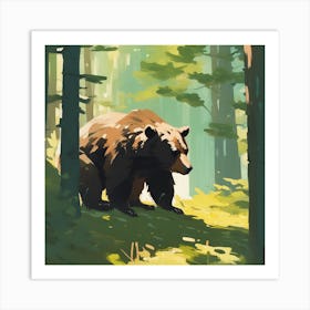 Bear In The Woods 15 Art Print