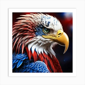 Sharp Focus Realistic Beautiful Elegant Patriotic (1) Art Print