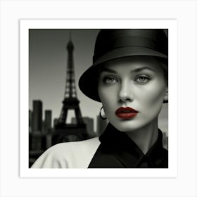 Elegance in Parisian Noir Art Print