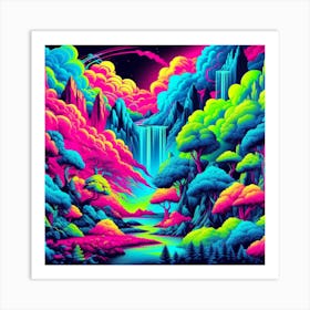 Psychedelic Forest Art Print