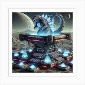 Kaiju Deployment Platforms Converted Art Print