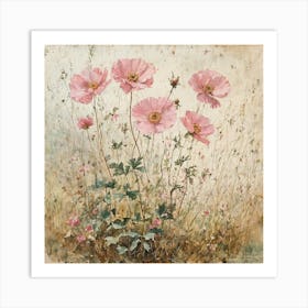 Pink Cosmos Art Print