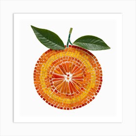 Orange Mosaic Art Print