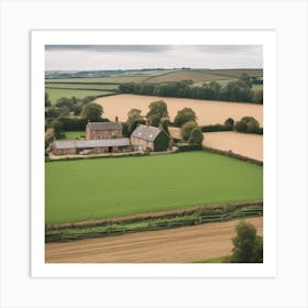 Aerial View Of A Farm 4 Art Print