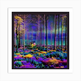 Nebula Forest Art Print