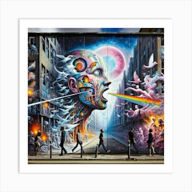 Psychedelic Street Art 4 Art Print