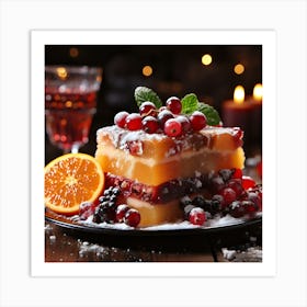 Christmas Dessert Art Print