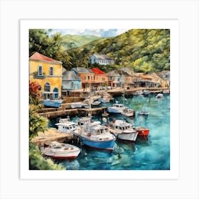 English Harbour, Antigua Art Print