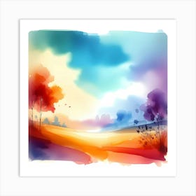 Watercolor Landscape 24 Art Print