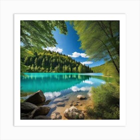 Blue Lake 4 Art Print