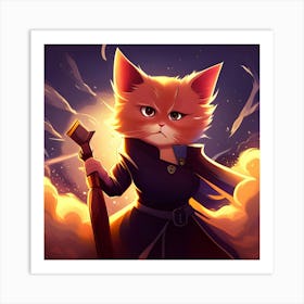 Cat With A Wand Art Print