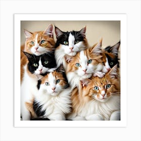 Group Of Cats 1 Art Print