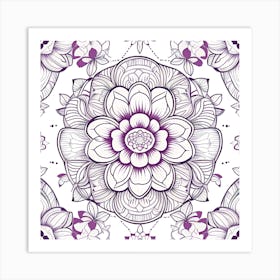 Mandala Seamless Pattern Art Print