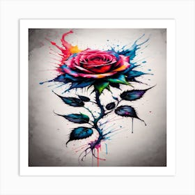 Watercolor Rose Art Print