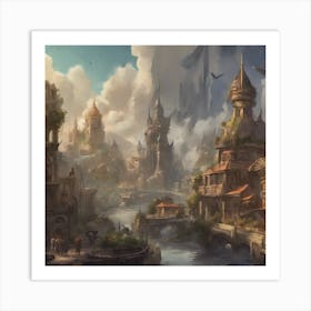 Fantasy City 102 Art Print