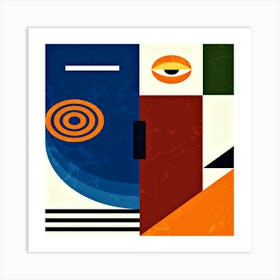 Modern Cubism Poster Template, Abstract Painting Art Print