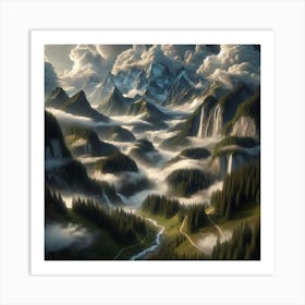 Valley Of Clouds 1 Art Print