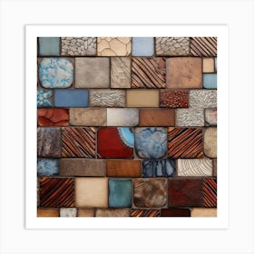 Mosaic Tile Wall 2 Art Print