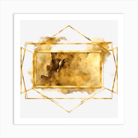 Gold Frame With Smoke Art Print