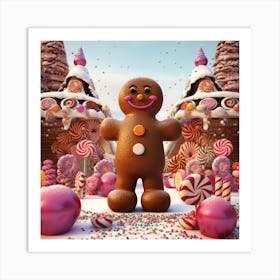 Gingerbread Man Art Print