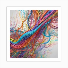 Colorful Wires 3 Art Print