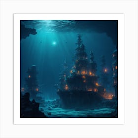 Underwater City Art Print