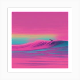 Minimalism Masterpiece, Trace In The Waves To Infinity + Fine Layered Texture + Complementary Cmyk C (24) Art Print