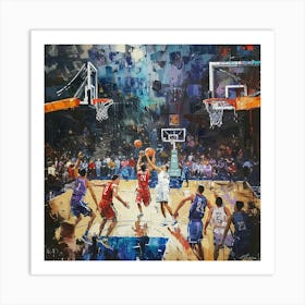 Basketball Game 1 Art Print