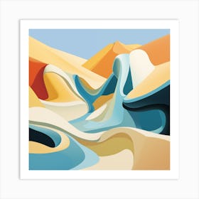 Abstract Desert Landscape Art Print