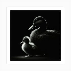 Duck And Duckling 1 Art Print