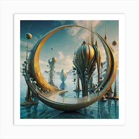 Futuristic City 9 Art Print