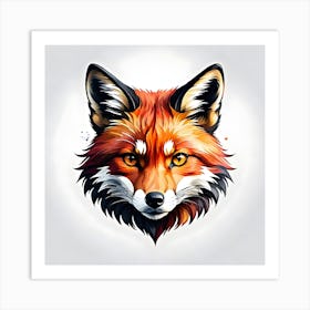 Fox Head 3 Art Print