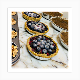 Blueberry Pies Art Print