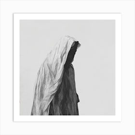 Woman In A Cloak Art Print