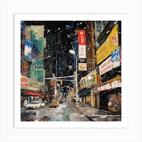 New York City At Night Art Print