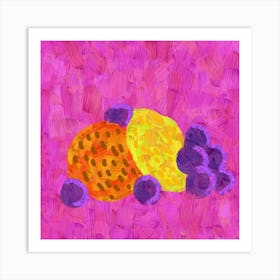 Oranges And Grapes Art Print