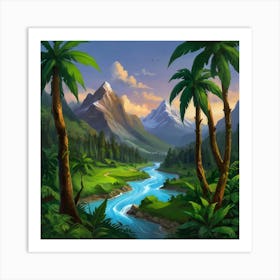 Jungle River Art Print