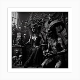 Satan and the queen Art Print