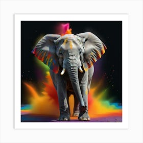 Elefante pintado Art Print