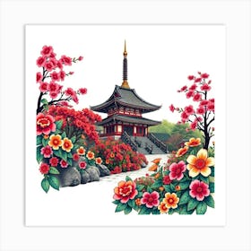 Asian Garden 3 Art Print