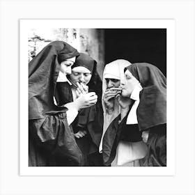 Nuns Smoking 1 Art Print