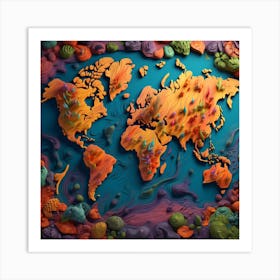 World Map 1 Art Print