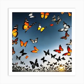 Butterfly - Butterfly Stock Videos & Royalty-Free Footage 1 Art Print