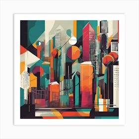 Cityscape Canvas Print Art Print