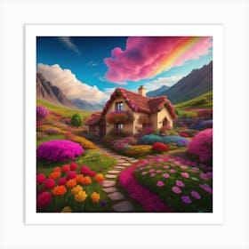 House In The Garden Art Print