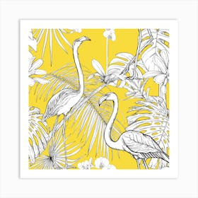 Flamingos Art Print